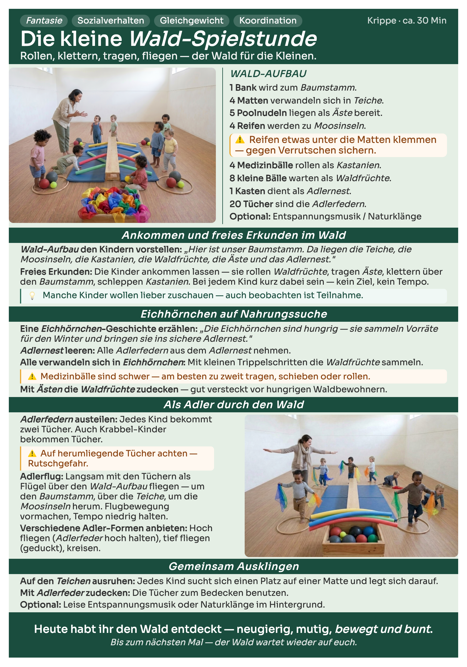 Wald-Krippe-Spielstunde Handout Vorschau